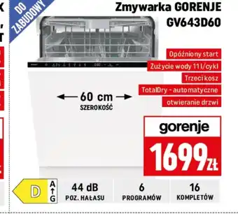 Neopunkt Zmywarka do zabudowy Gorenje oferta