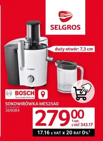 Selgros Sokowirówka Bosch oferta