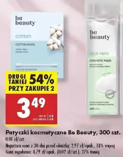 Biedronka Patyczki kosmetyczne Be Beauty oferta