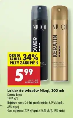 Biedronka Lakier do włosów Niuqi oferta