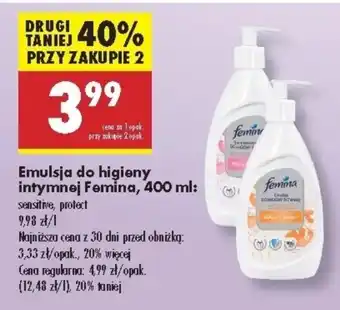 Biedronka Emulsja do higieny intymnej Femina oferta