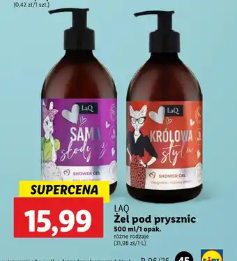 Lidl Żel pod prysznic Laq oferta