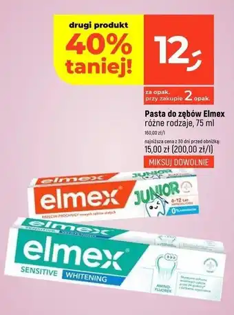 Dealz Pasta do zębów 6-12 lat Elmex Junior oferta