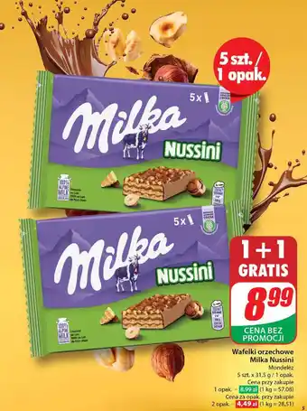 Dino Wafelki orzechowe Milka Nussini oferta