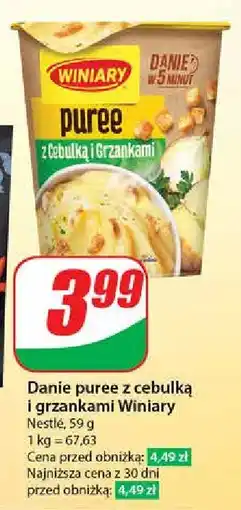 Dino Puree z cebulką i grzankami Winiary Danie W 5 Minut oferta