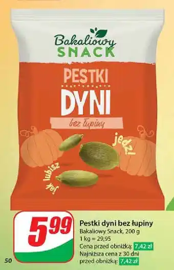 Dino Pestki dyni bez łupiny Bakaliowy Snack oferta