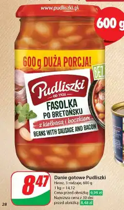 Dino Fasolka po bretońsku z kiełbasą i boczkiem Pudliszki oferta