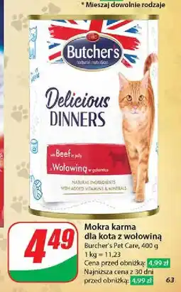 Dino Karma dla kota z wołowiną Butcher's Delicious Dinners oferta