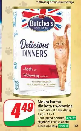 Dino Karma dla kota z wołowiną Butcher's Delicious Dinners oferta