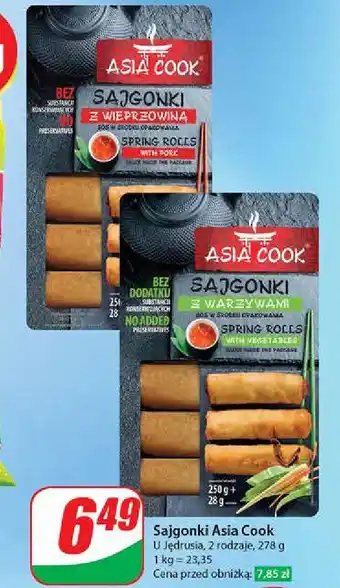 Dino Sajgonki warzywne + sos Asia Cook oferta