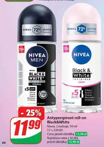 Dino Antyperspirant clear Nivea Invisible Black & White oferta