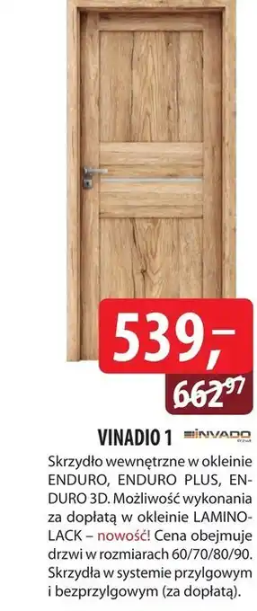 DDD Drzwi wewnętrzne MINVADO oferta