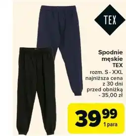 Carrefour Spodnie męskie TEX oferta