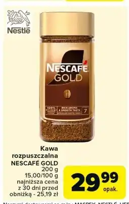 Carrefour NESCAFÉ Gold Kawa rozpuszczalna 200 g oferta