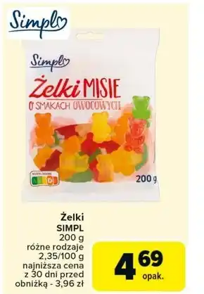 Carrefour Żelki Simpl oferta