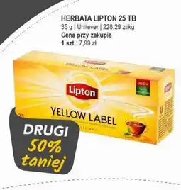 Słoneczko Herbata Lipton Yellow Label oferta