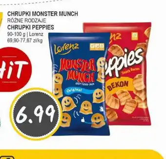 Słoneczko Chrupki Monster Munch, Chrupki Peppies oferta