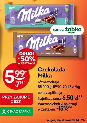 Żabka Czekolada Milka oferta