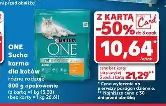 Kaufland Karma dla kota adult kurczak i pełne ziarna Purina One oferta