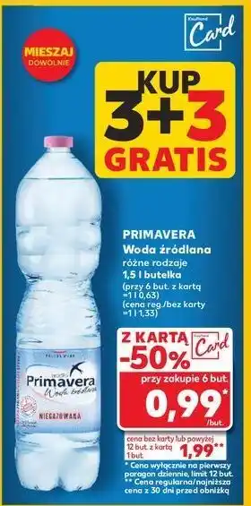 Kaufland Woda niegazowana Primavera oferta