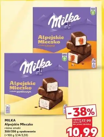 Kaufland Czekoladki waniliowe Milka Alpejskie Mleczko oferta