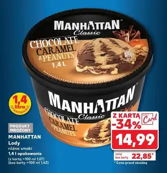 Kaufland Lody chocolate & caramel with peanuts Manhattan (Nestle) oferta