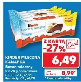 Kaufland Baton Kinder Mleczna Kanapka oferta