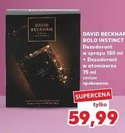 Kaufland Zestaw w pudełku bold instinct: dezodorant 150 ml + atomizerze 75 David Beckham oferta