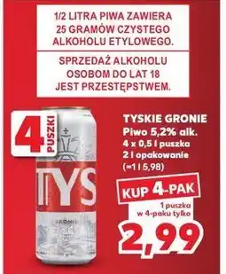 Kaufland Piwo Tyskie Gronie oferta