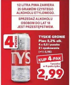 Kaufland Piwo Tyskie Gronie oferta