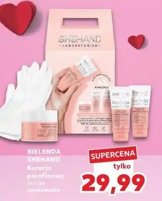 Kaufland Zestaw w pudełku kuracja parafinowa: krem maska 45ml + peeling do dłoni 45g parafina 40g Shehand oferta