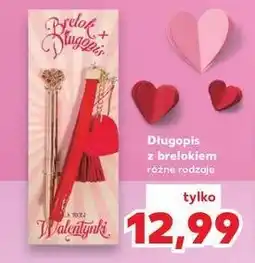 Kaufland Długopis + brelok walentynki oferta