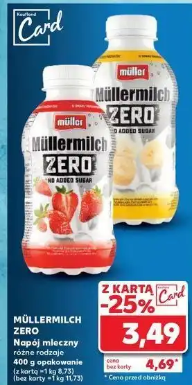 Kaufland Napój mleczny truskawkowy Mullermilch Zero oferta