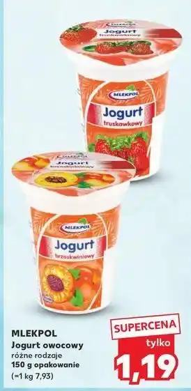 Kaufland Jogurt truskawkowy Mlekpol oferta