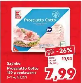 Kaufland Szynka prosciutto cotto K-Classic oferta