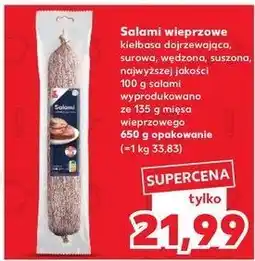 Kaufland Salami wieprzowe K-Classic oferta