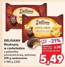 Kaufland Biszkopty z galaretka wiśniową Delisana oferta