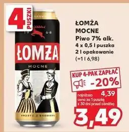 Kaufland Piwo Łomża Mocne oferta