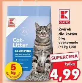 Kaufland Żwirek dla kota K-Classic oferta