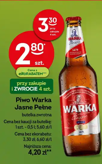 Żabka Piwo Warka Jasne Pełne oferta