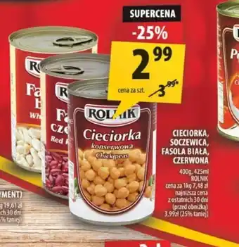 Arhelan Ciecierzyca, soczewica, fasola biała, fasola czerwona Rolnik oferta