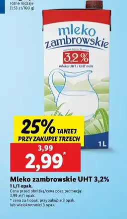 Lidl Mleko 3.2% Mlekpol zambrowskie oferta