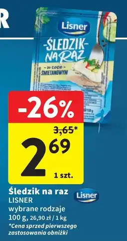 Intermarche W sosie śmietankowym Lisner śledzik na raz oferta