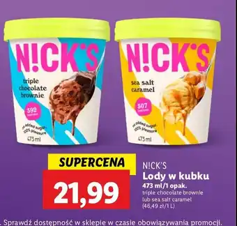 Lidl Lody sea salt caramel Nick's oferta