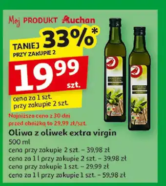 Auchan Oliwa z oliwek extra virgin Auchan oferta