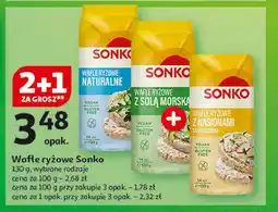 Auchan Wafle ryżowe ze słonecznikiem Sonko oferta