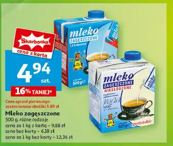 Auchan Mleko zagęszczone niesłodzone light Gostyń oferta