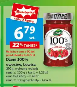 Auchan Dżem malina z czerwoną porzeczką Łowicz 100 % z owoców oferta