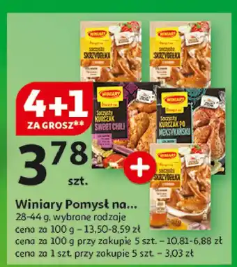 Auchan Soczyste skrzydełka z miodem Winiary pomysł na oferta