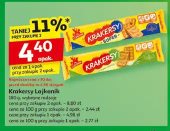 Auchan Krakersy super cebulkowe Lajkonik oferta